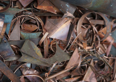 chutes métal recyclé