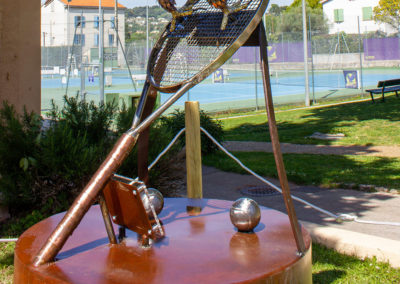 sculpture aigle en metal tennis club de Mougins